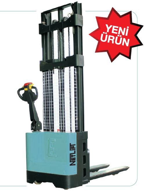 Powerlift 1500 KG 3 MT FULL AKÜLÜ İSTİF MAKİNESİ YAYA KUMANDALI