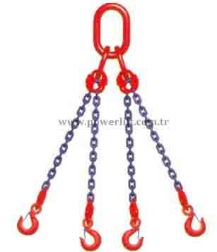 Powerlift DÖRT BACAKLI ZİNCİR SAPAN 32MM GRADE80
