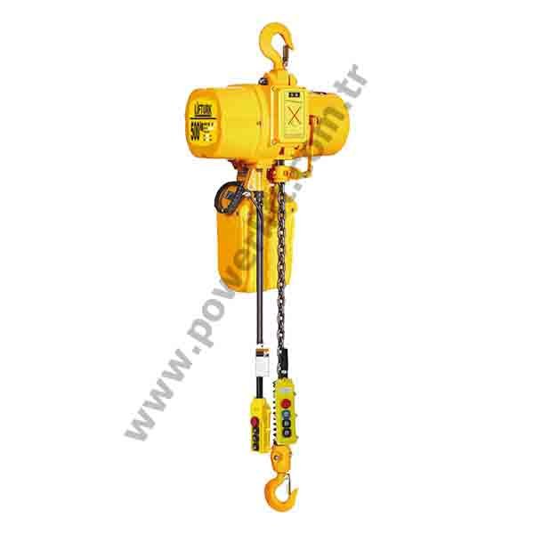 Powerlift Zincirli Vinç 380V 2000 Kg 2 Hareket Sabit Tek Zincirli